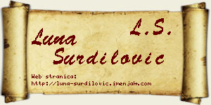 Luna Šurdilović vizit kartica